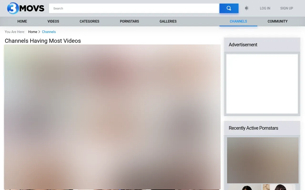 3movs channels ranked by number of videos