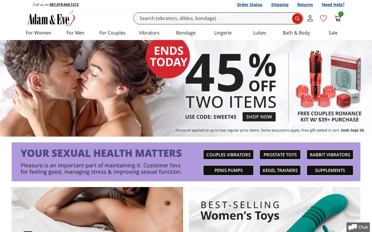 Screenshot of adameve.com