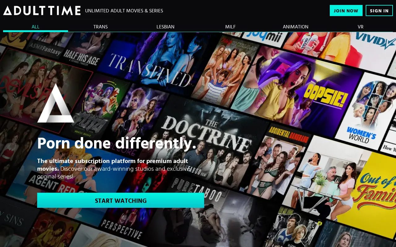 Screenshot of adulttime.com
