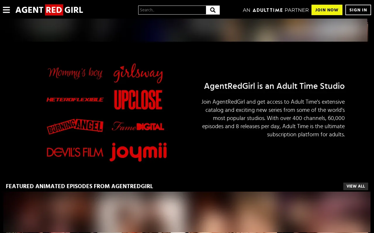 Agent Red Girl episodes on the home page
