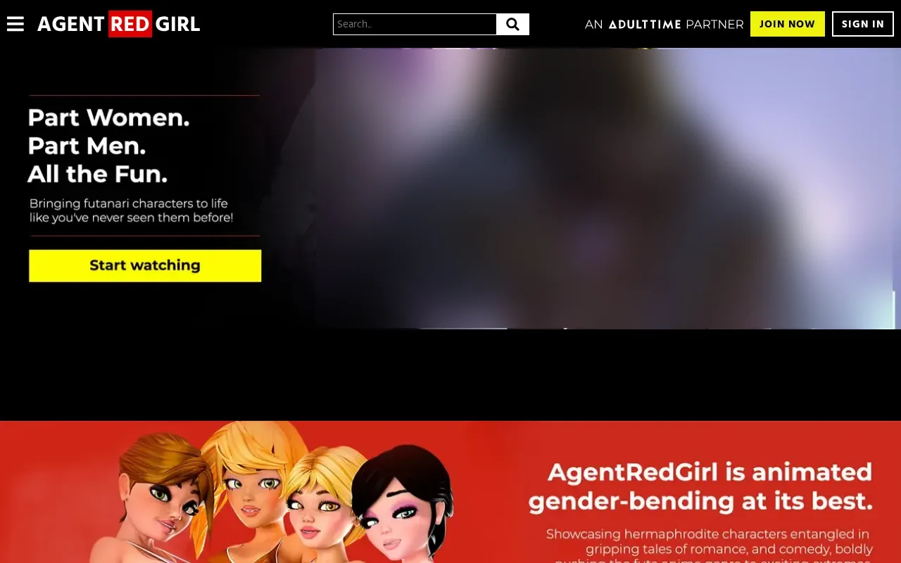 Screenshot of agentredgirl.com