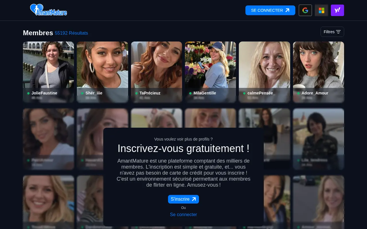 Capture de amantmature.com