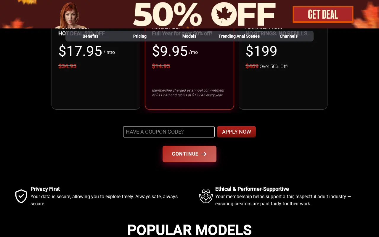 Analized's three plans and their struck-through prices