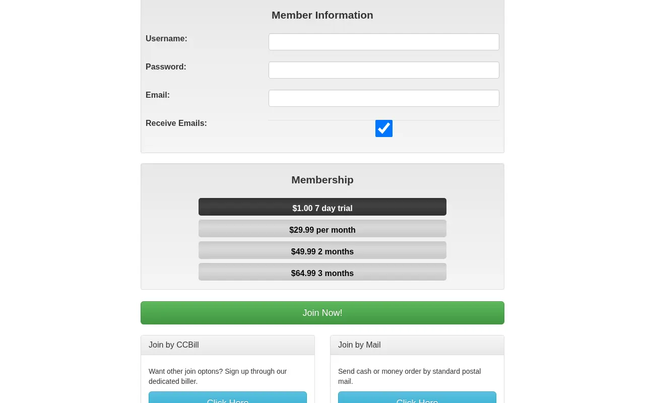 The four ATK Premium plans, the one dollar trial and payment by postal mail.
