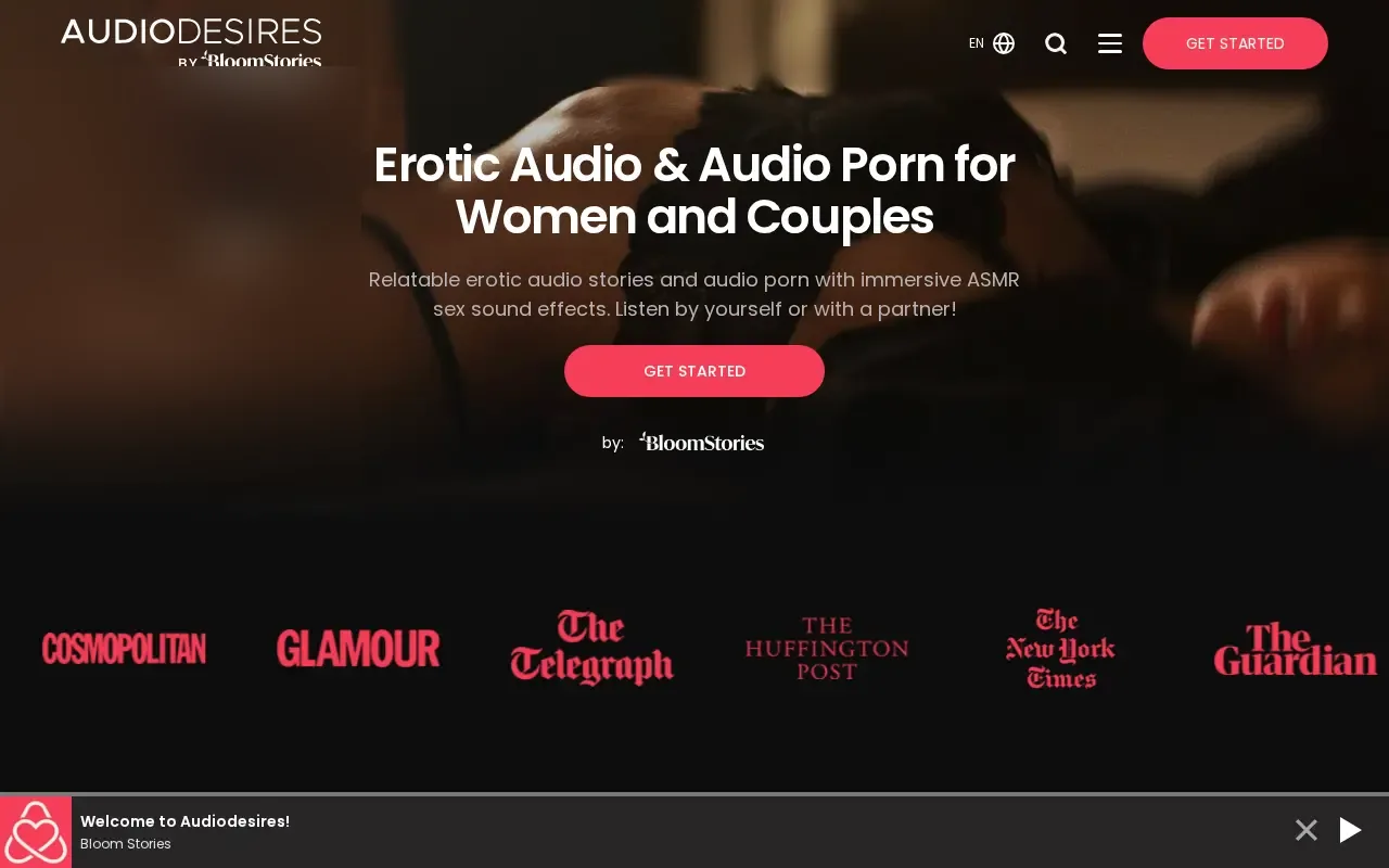 Screenshot of audiodesires.com