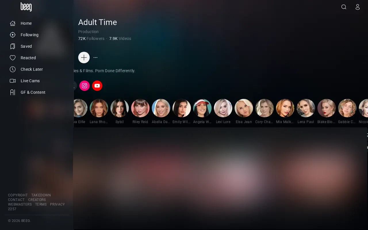 The Adult Time channel on beeg
