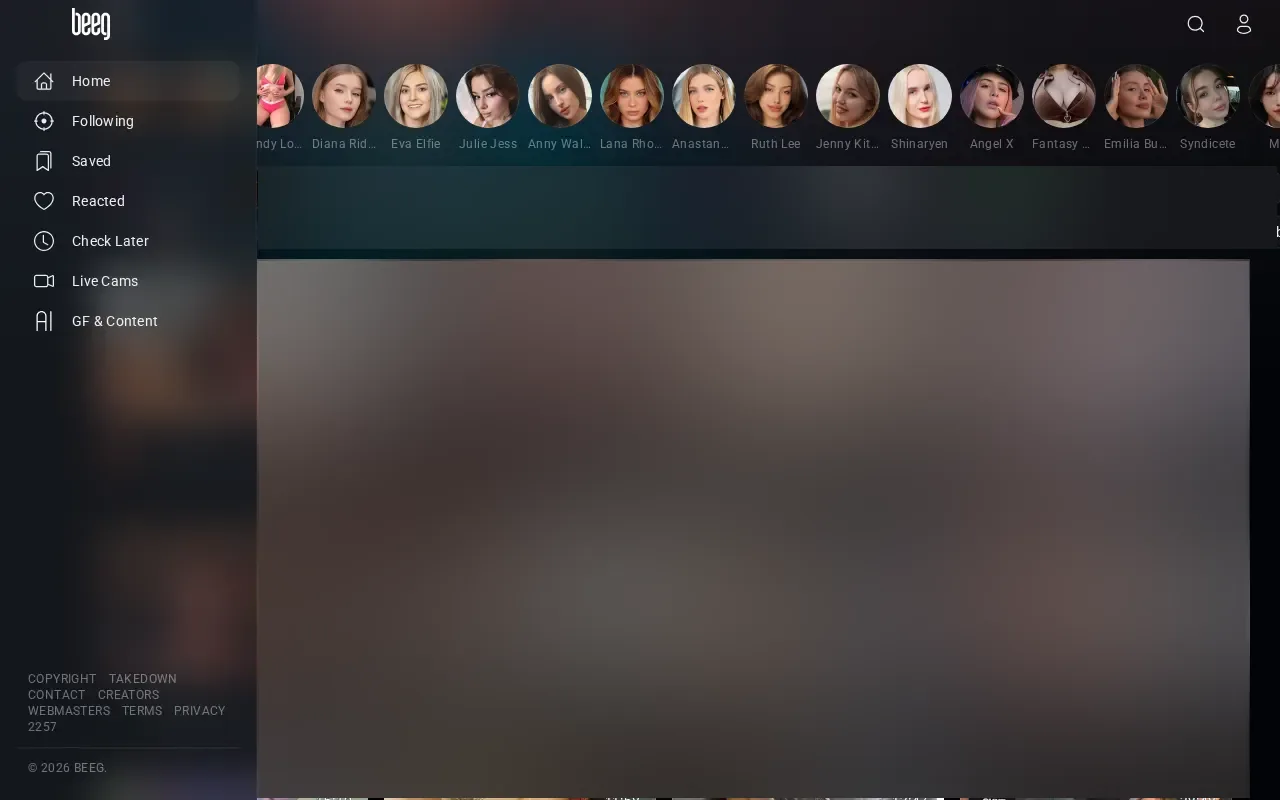 Screenshot of beeg.com