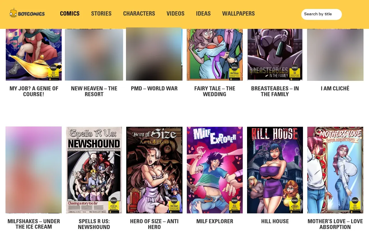 The BotComics catalogue