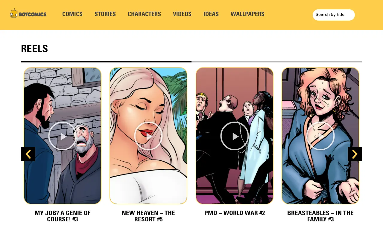 Screenshot of botcomics.com