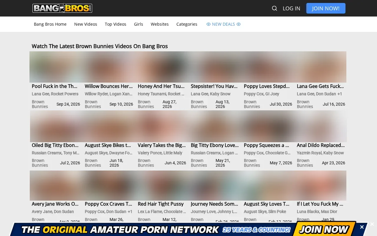 Screenshot of brownbunnies.com