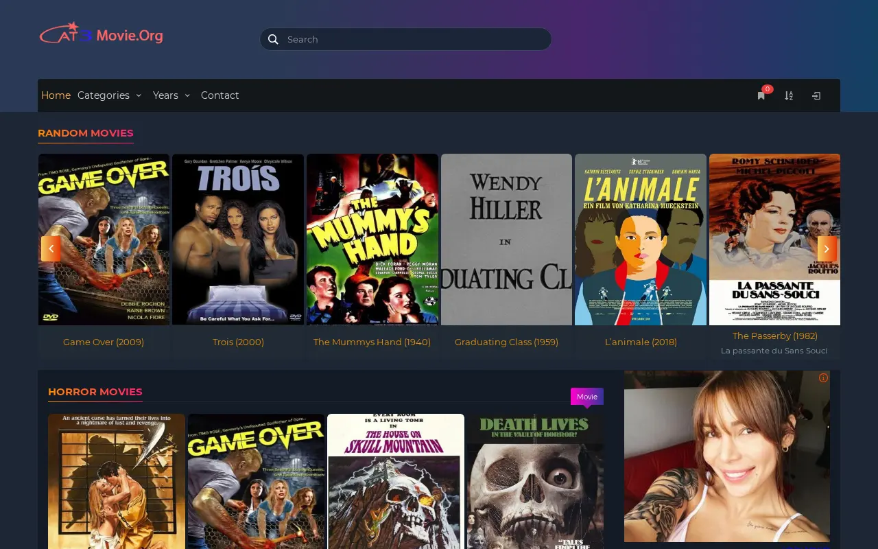 Screenshot of cat3movie.org