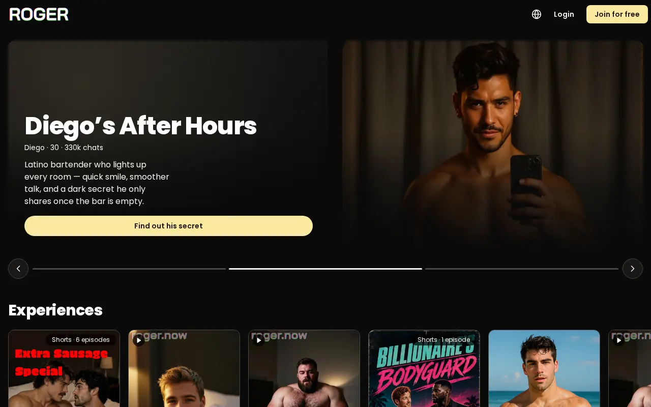 Screenshot of chatroger.com