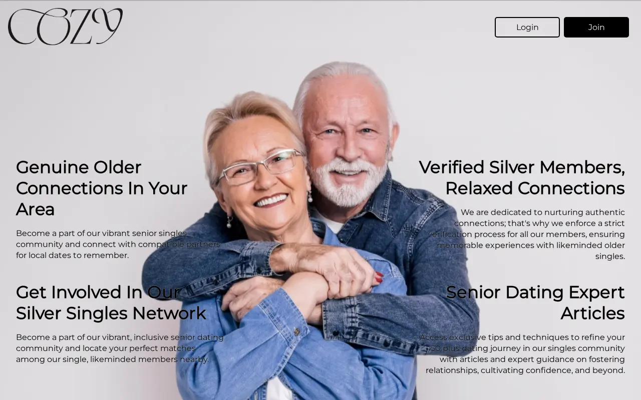 Screenshot of cozy-dating.com