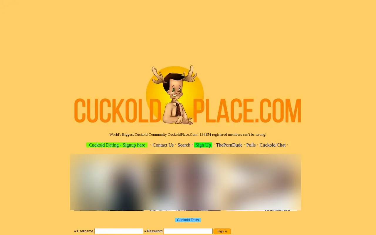 Screenshot of cuckoldplace.com