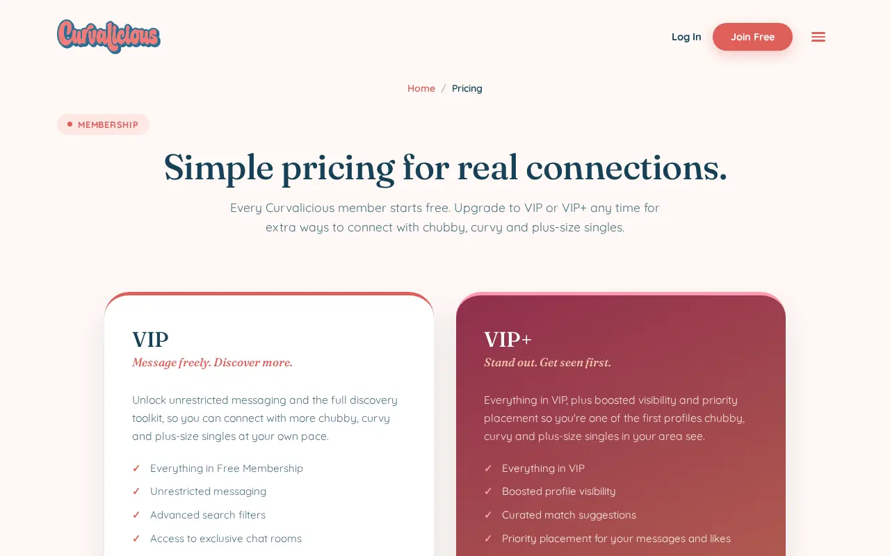 Curvalicious pricing