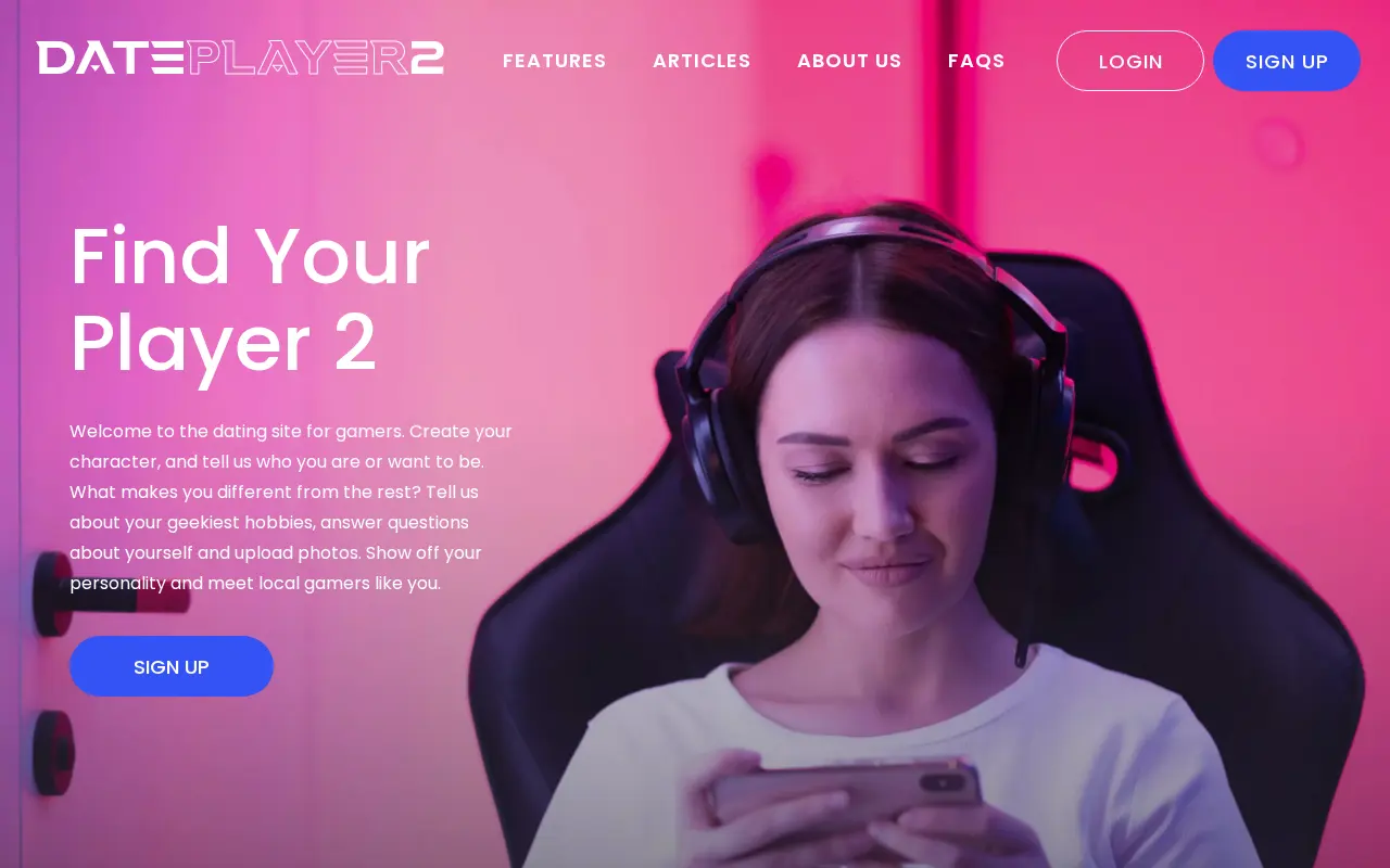 Screenshot of dateplayertwo.com