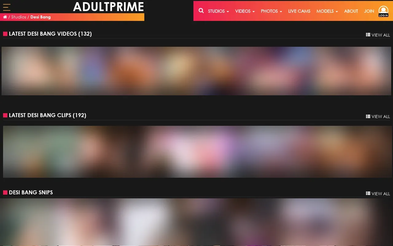 Latest DesiBang scenes on AdultPrime, with date and running time