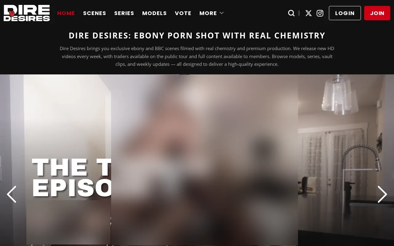 Screenshot of diredesires.com