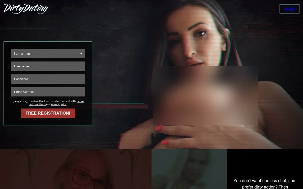 Screenshot of dirtydating.com