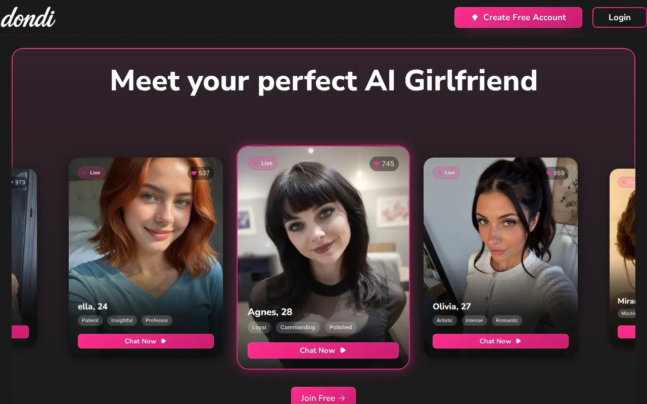 Screenshot of dondi.ai