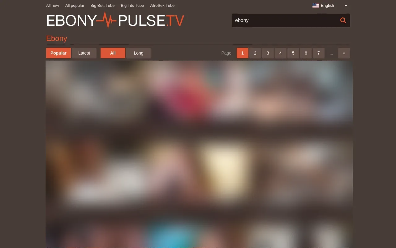 Ebony Pulse TV Ebony category, source tube under each thumbnail