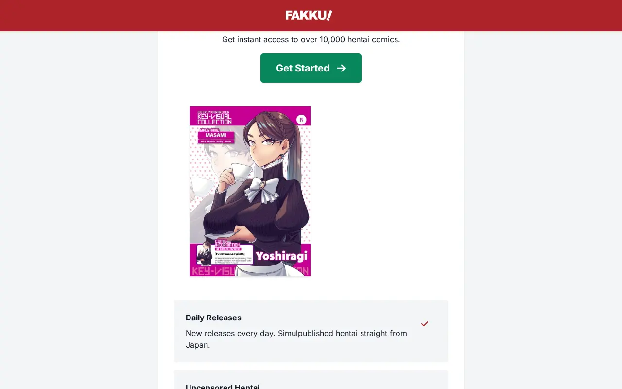 The FAKKU Unlimited offer and its monthly price