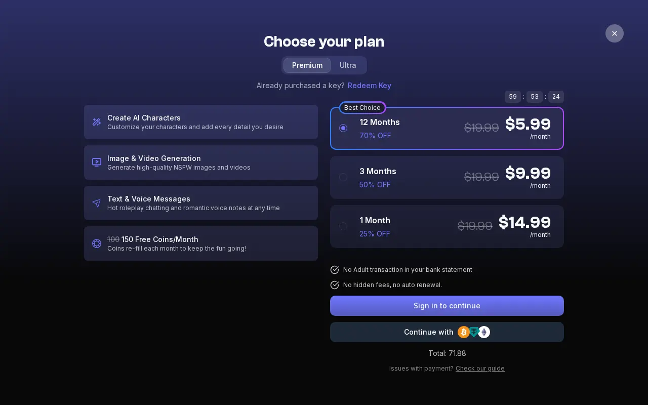 Fanfinity AI's Premium and Ultra plans