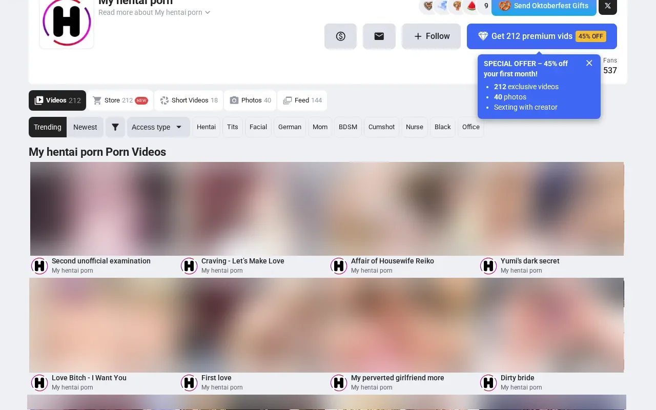 The My hentai porn channel on FapHouse