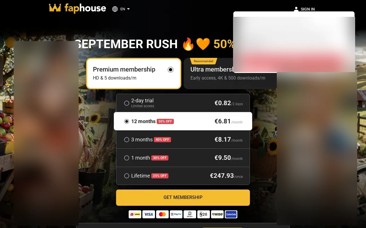 FapHouse Premium and Ultra plans