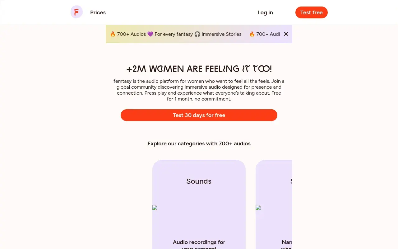 Screenshot of femtasy.com