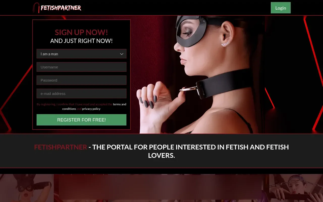 Screenshot of fetishpartner.com