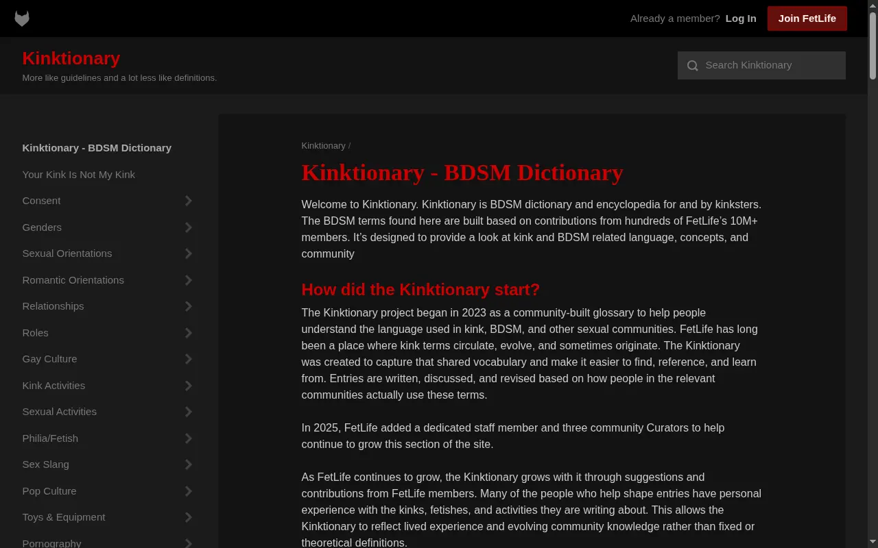 The site dictionary, filed by theme, from consent to play spaces.