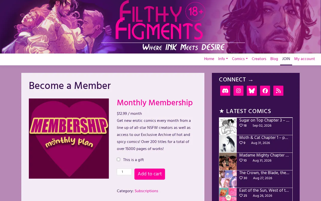 Filthy Figments' two memberships