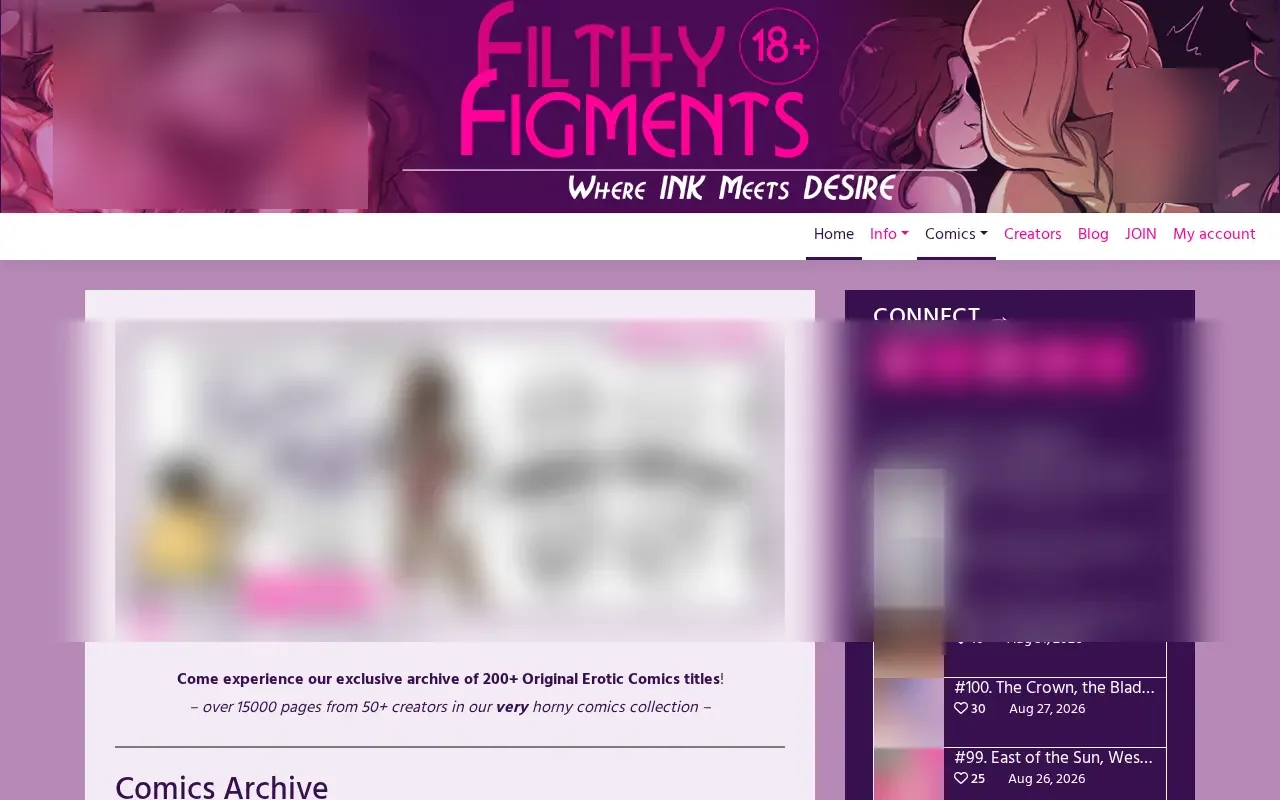 Screenshot of filthyfigments.com