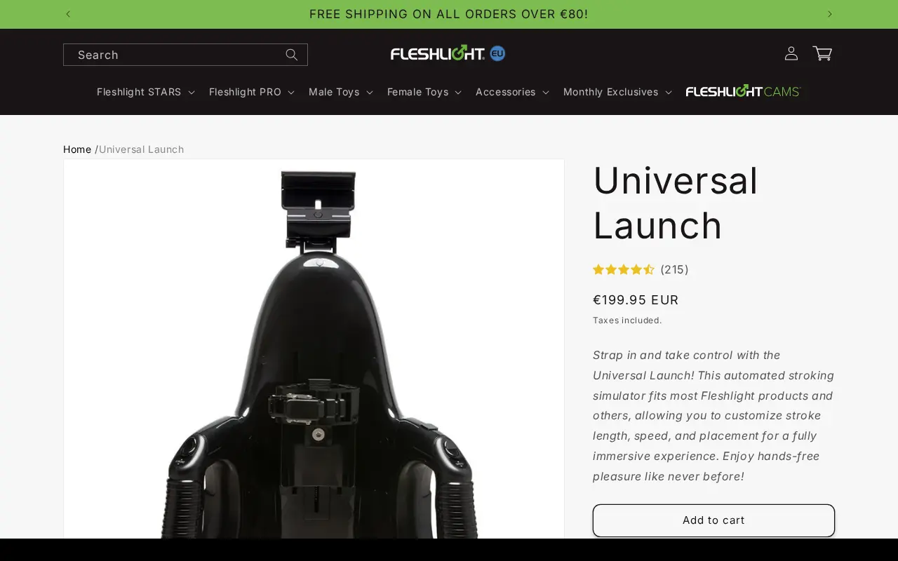 The Universal Launch, the Fleshlight stroking machine