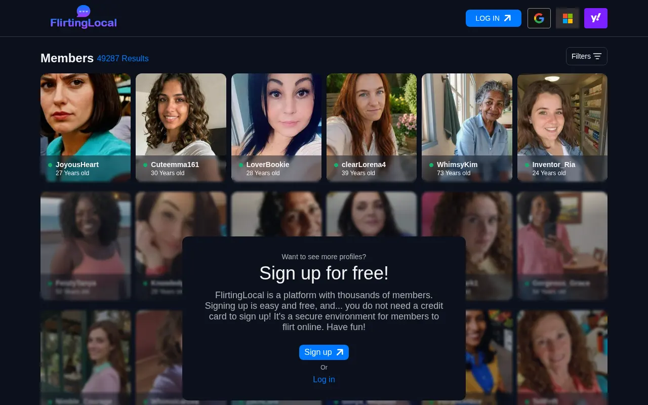 Screenshot of flirtinglocal.com
