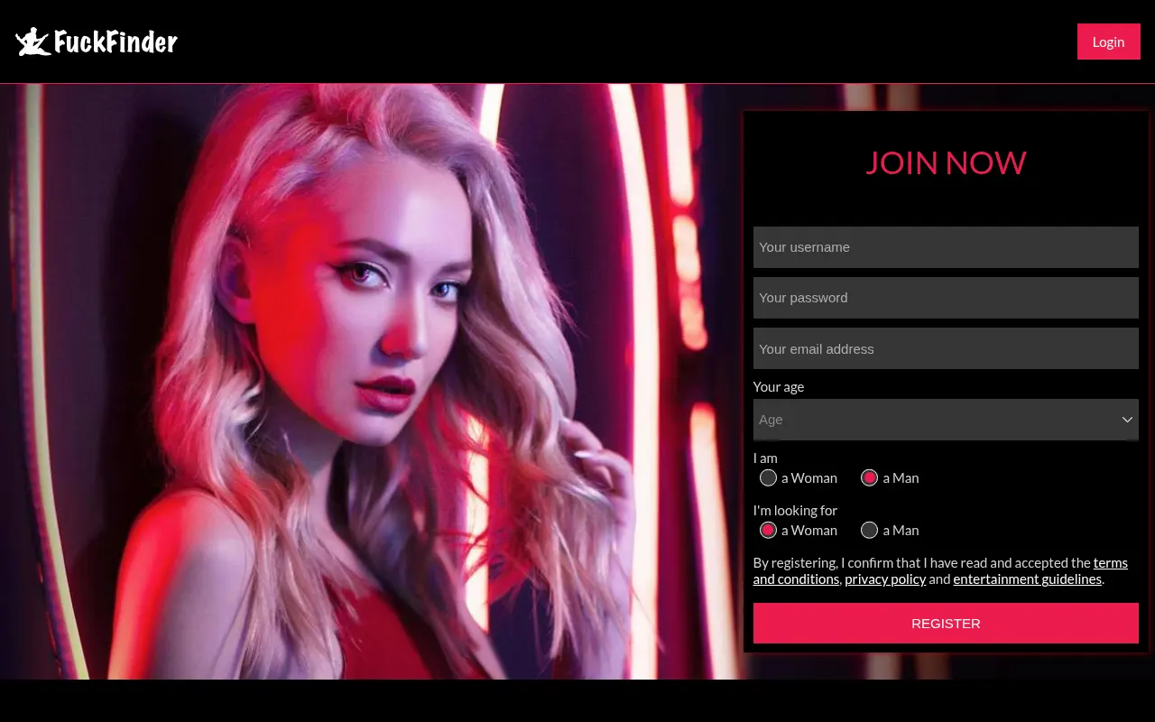 Screenshot of fuckfinder.com