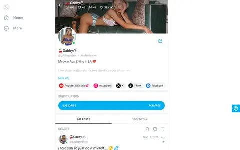 Screenshot of onlyfans.com/gabbyepstein