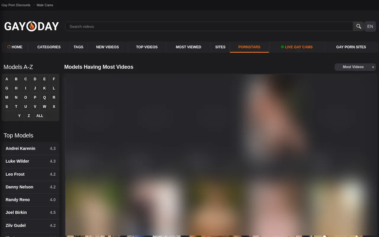 Gay0Day model index rated out of five