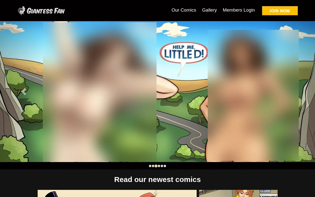 Screenshot of giantessfan.com