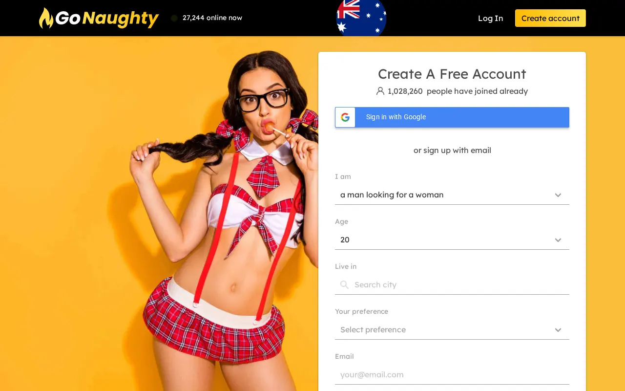 Screenshot of gonaughty.com