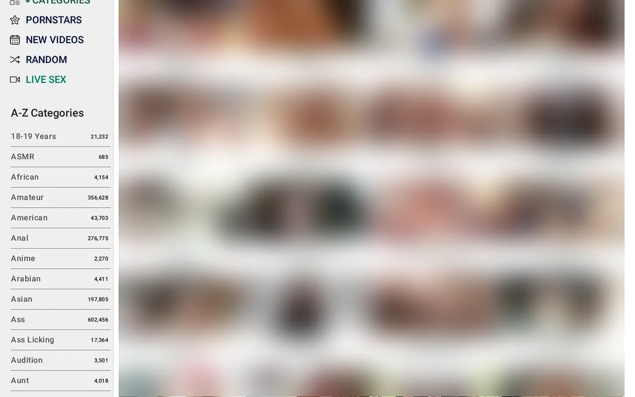 Green.porn categories with video counts
