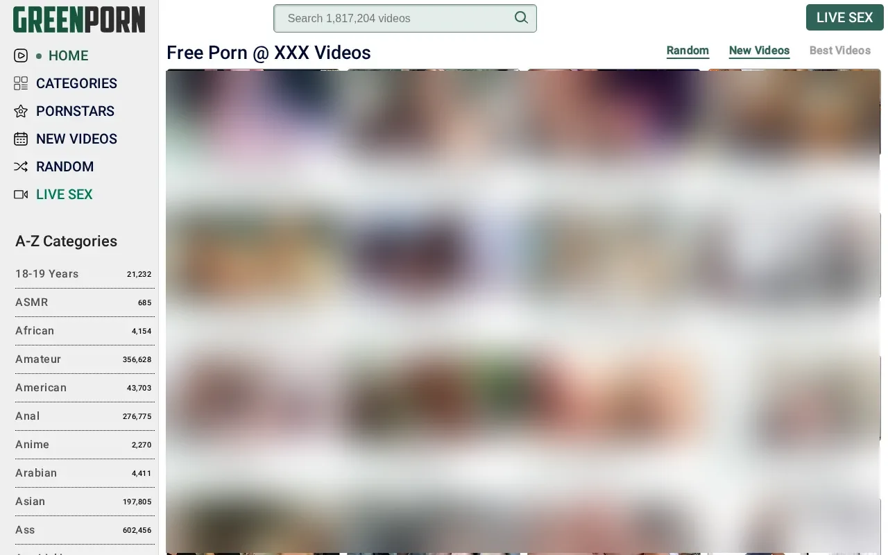 Screenshot of green.porn