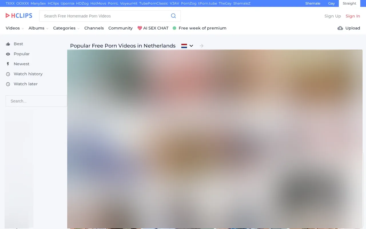 Screenshot of hclips.com