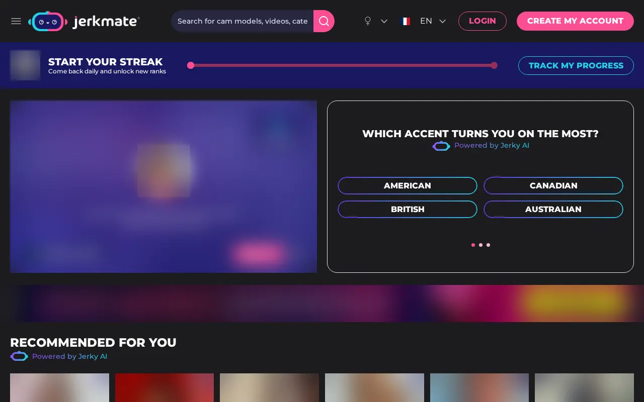 Screenshot of jerkmate.com