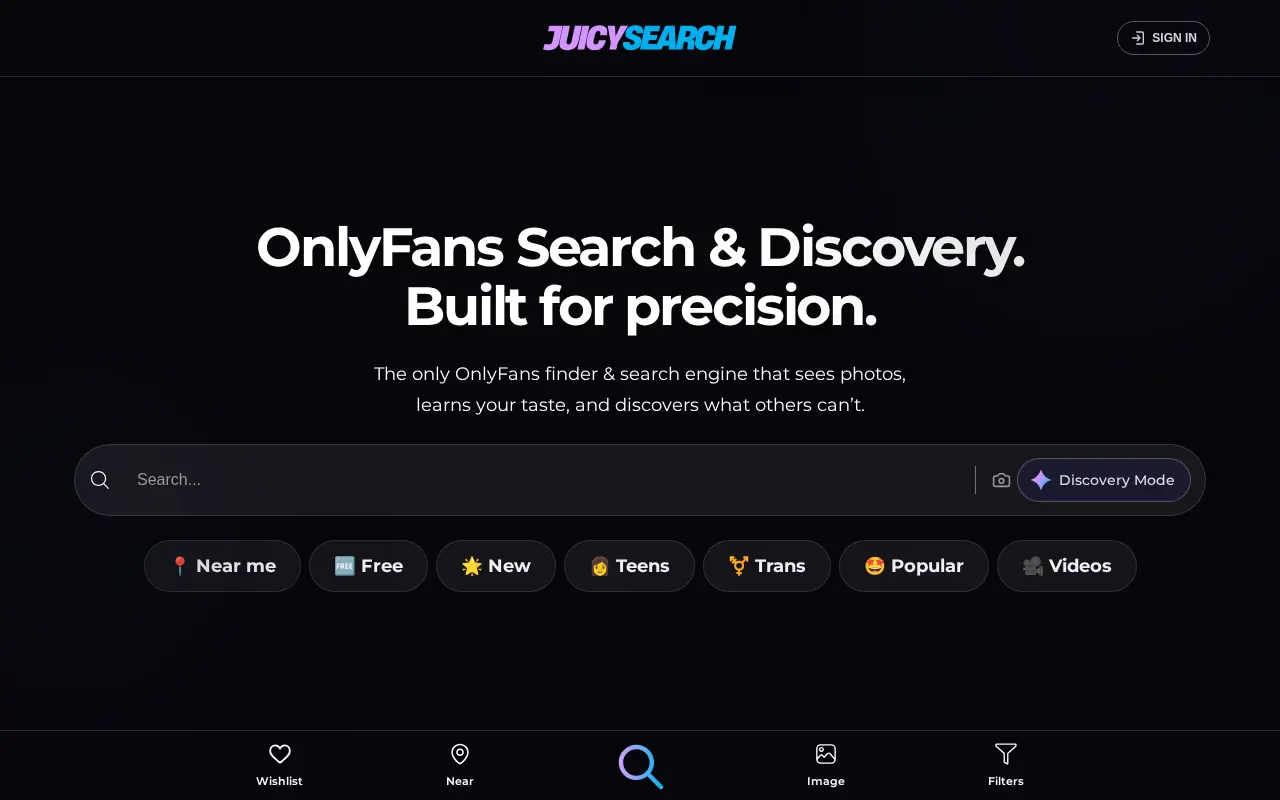 Screenshot of juicysearch.com