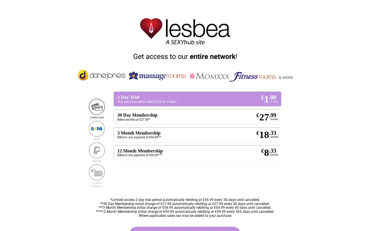 Lesbea membership plans