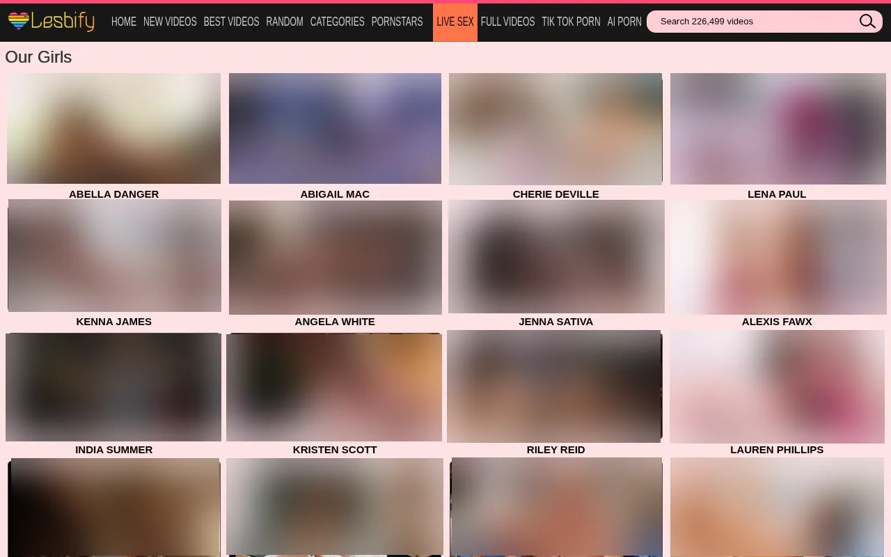 Lesbify's performer index