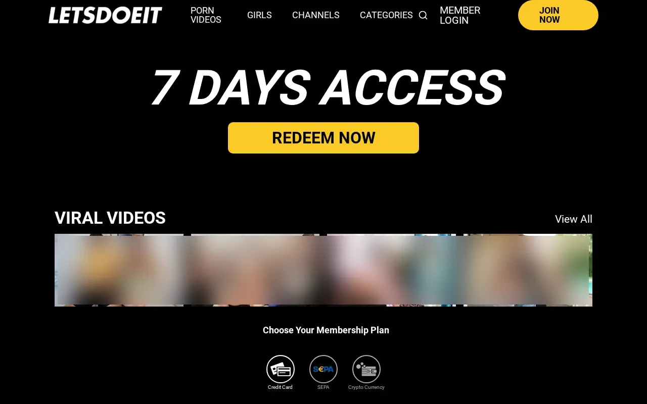 The LetsDoeIt membership grid as the link opens it, three streaming only plans, with the renewal amount of each.