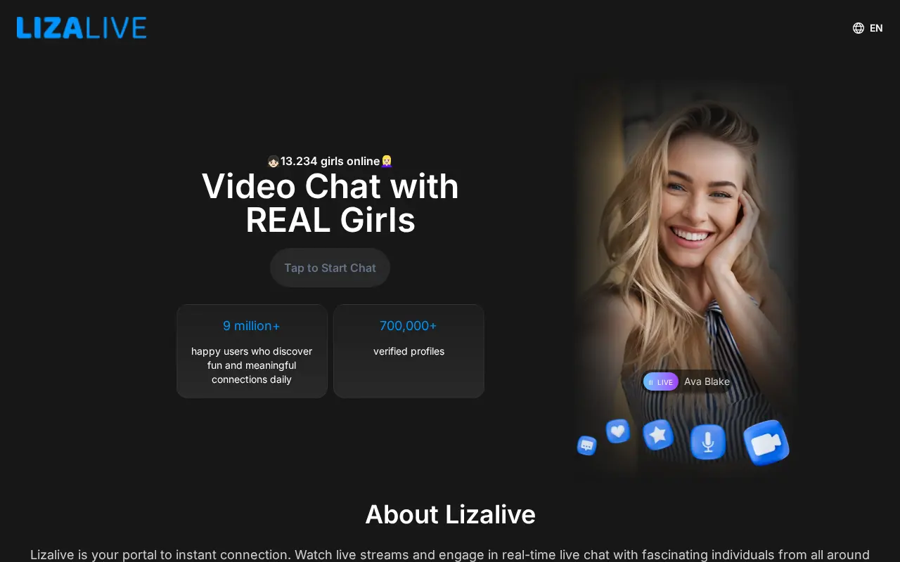 Screenshot of lizalive.com